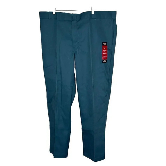 Dickies 874 Pants Mens 40x30‎ Original Fit Classic Work Uniform Teal Green - Picture 1 of 4